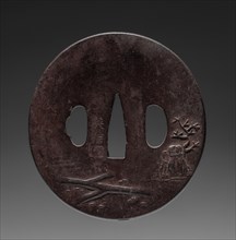 Sword Guard, mid 19th century. Japan, Omori School, Edo period (1615-1868). Iron; diameter: 7.5 cm