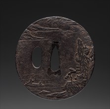 Sword Guard, late 17th century. Japan, Jakushi School, Edo period (1615-1868). Iron; diameter: 7 cm