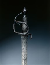 Cavalry Sword, c. 1700-1730. Germany, Saxony, 18th century. Steel (vestiges of blueing and gilding