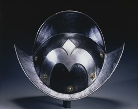 Black and White Morion (of Munich Town Guard), c. 1575-1600. Germany, late 16th Century. Steel,