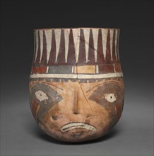 Vase, c. 300-500. Peru, Nasca style (100 BC-AD 700). Pottery; overall: 18.2 x 16.1 x 15.9 cm (7