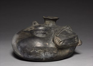 Bottle, 1300-1400. Peru, Chimu, 14th century. Pottery; overall: 12.8 cm (5 1/16 in.).