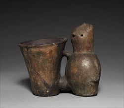Vase, c. 800. Peru, Huacho Ware?, early 9th Century. Black ware; overall: 17.6 x 20.1 x 12.5 cm (6