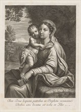 Madonna and Child. Jean Louis Roullet (French, 1645-1699). Engraving