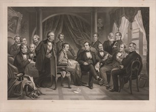 Washington Irving and his Literary Friends at Sunnyside, 1864. Thomas Oldham Barlow (British,