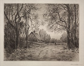 111: Winter Evening, 1883. Henry Farrer (American, 1843-1903). Etching