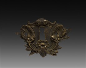 Ornamental Detail for a Keyhole, mid-1700s. France, 18th century, period of Louis XV. Gilt bronze;