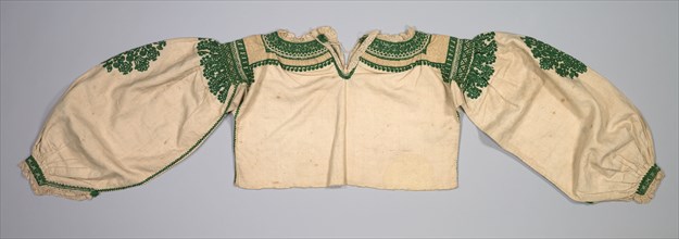 Blouse, 17th century. Spain, 17th century. Plain weave cotton? or linen? wtih embroidery; overall: