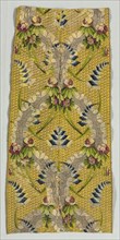 Fragment, 18th century. Spain ?, 18th century. Brocaded silk; average: 96.9 x 47.6 cm (38 1/8 x 18