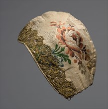 Cap, mid 1700s. France, Strasbourg, mid-18th century, Period of Louis XV. Corded silk damask and