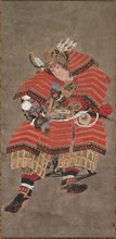 Yoshitsune as a Warrior, 19th century. Katsushika Hokusai (Japanese, 1760-1849). Hanging scoll;