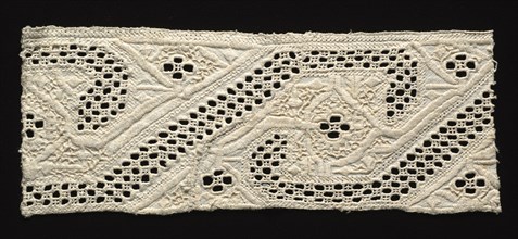 Needlepoint (Cutwork) Lace Insertion, 16th century. Italy, Venice, 16th century. Lace, needlepoint: