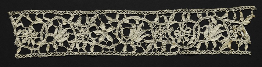Needlepoint (Punto in aria) Lace Insertion, 16th-17th century. Italy, Venice, 16th-17th century.