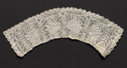 Cuff, 1800s. France, 19th century, Period of Louis Phillipe. Embroidered linen; overall: 5.1 x 18.7