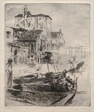 Venetian Canal and Boats, No. 8, 1800s. Robert Frederick Blum (American, 1857-1903). Etching