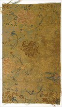 Fragment, 1700s. China, 18th century. Twill ground; silk diasper weave; overall: 27.5 x 16.5 cm (10