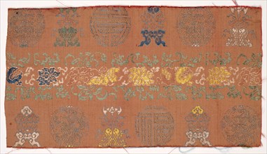 Fragment, 1800s. China, 19th century. Silk; overall: 35.6 x 20.4 cm (14 x 8 1/16 in.).