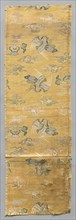 Fragment, 1700s. China, 18th century. Satin ground; silk diasper weave; overall: 73.7 x 21 cm (29 x