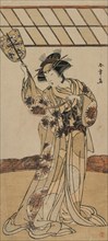 Segawa Kikunojo II as the Referee of a Wrestling Match, c. late 1770s. Katsukawa Shunsho (Japanese,