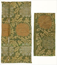 Textile Fragments, 1800s. Japan, 19th century. Silk, metallic thread; overall: 31 x 15.5 cm (12
