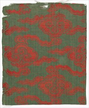 Fragment, 1680 - 1720. China, late 17th - early 18th century. Silk; overall: 17.8 x 15.3 cm (7 x 6