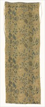 Fragment, 1700s. China, 18th century. Satin ground; silk diasper weave; overall: 35.6 x 14.6 cm (14