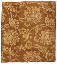 Textile Fragment, 1800s. Japan, 19th century. Silk, metallic thread; average: 16.2 x 18.8 cm (6 3/8