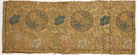 Textile Fragment, 1800s. Japan, 19th century. Silk, metallic thread; average: 35.6 x 13.4 cm (14 x