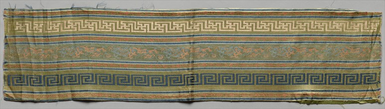 Fragment, 1800s. China, 19th century. Silk; overall: 18 x 70.5 cm (7 1/16 x 27 3/4 in.)