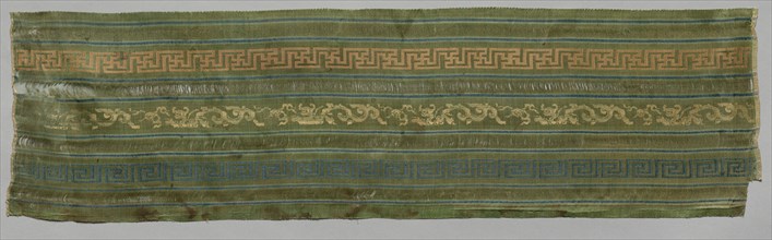 Fragment, 1800s. China, 19th century. Silk; overall: 69.9 x 19.1 cm (27 1/2 x 7 1/2 in.).