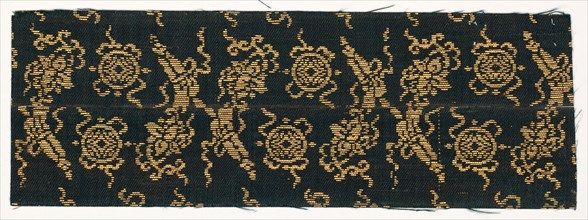 Textile Fragment, 1800s. Japan, 19th century. Silk, metallic thread; average: 16.5 x 5.8 cm (6 1/2
