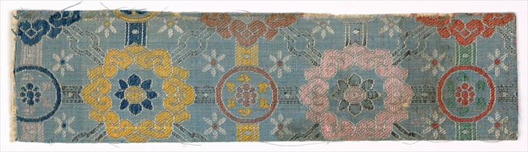Textile Fragment, 1800s. Japan, 19th century. Silk; average: 21 x 5.5 cm (8 1/4 x 2 3/16 in.)