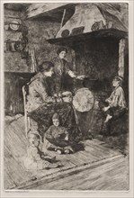 Etchings of Venice: The Lace Makers, 19th century. Otto H. Bacher (American, 1856-1909). Etching