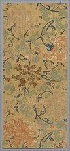 Fragment from Book of Textiles, 18th century. China, 18th century. Satin ground; silk diasper