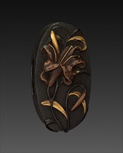 Kashira, 1700-1850. Japan, Tokugawa period. Shakudo; average: 3.5 x 2 cm (1 3/8 x 13/16 in.).