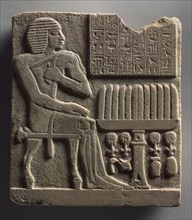 Stele of Djedatumiufankh, 664-525 BC. Egypt, Late Period, Dynasty 26. Brown quartzite; overall: 27