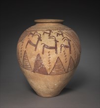 Storage Jar, 3100 BC-2950 BC. Egypt, Naqada III Period jar, with modern painted decoration. Marl