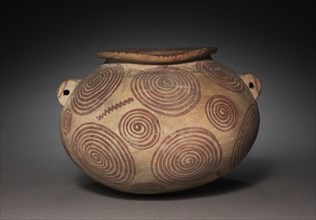 Squat Jar with Lug Handles, 4000-3000 BC. Egypt, Predynastic Period, Naqada IIb Period. Marl clay;