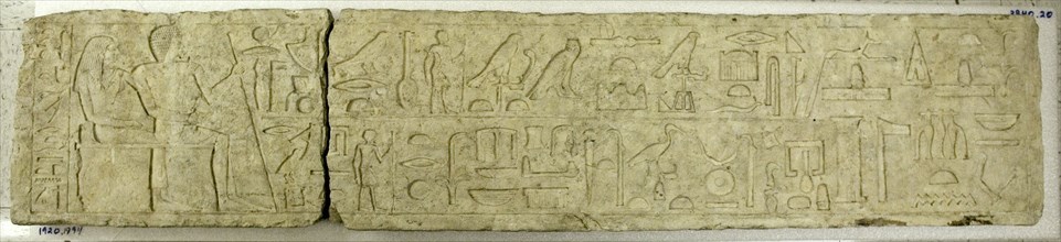 Lintel of Mereruka, c. 2350-2311 BC. Egypt, Giza, western cemetery, excavations of Montague