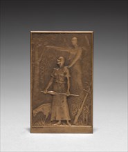 Medallion: Jeanne d'Arc. Daniel Dupuis (French, 1819-1899). Bronze; overall: 6.7 x 4.2 cm (2 5/8 x