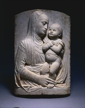 Virgin and Child, c. 1475-1485. Workshop of Pietro Lombardo (Italian, c. 1435-1515). Marble;