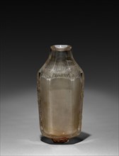 Six-Sided Bottle, 1644-1912. China, Qing dynasty (1644-1911). Rock crystal; overall: 15 cm (5 7/8