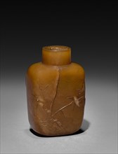Snuff Bottle, 1644-1912. China, Qing dynasty (1644-1911). Glass; overall: 7 cm (2 3/4 in.).