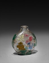 Snuff Bottle, 1644-1912. China, Qing dynasty (1644-1911). Glass; overall: 5.8 cm (2 5/16 in.).