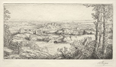 A Valley in Burgundy (Une Vallée en Bourgogne). Alphonse Legros (French, 1837-1911). Etching