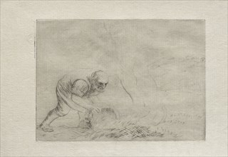 Burning the Grass. Alphonse Legros (French, 1837-1911). Etching