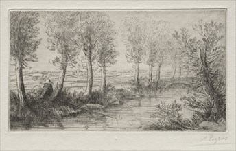 Near the Mill. Alphonse Legros (French, 1837-1911). Etching