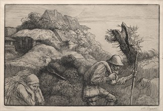 Return from the Woods (Le Retour du Bois). Alphonse Legros (French, 1837-1911). Etching