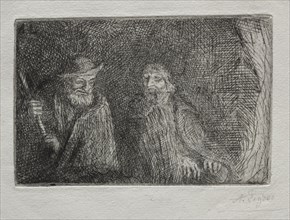 Two Shepherds (Les Deux Bergers). Alphonse Legros (French, 1837-1911). Etching