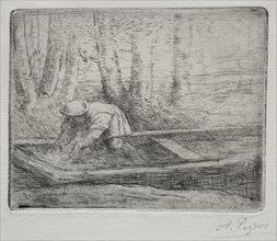Man in a Punt. Alphonse Legros (French, 1837-1911). Etching